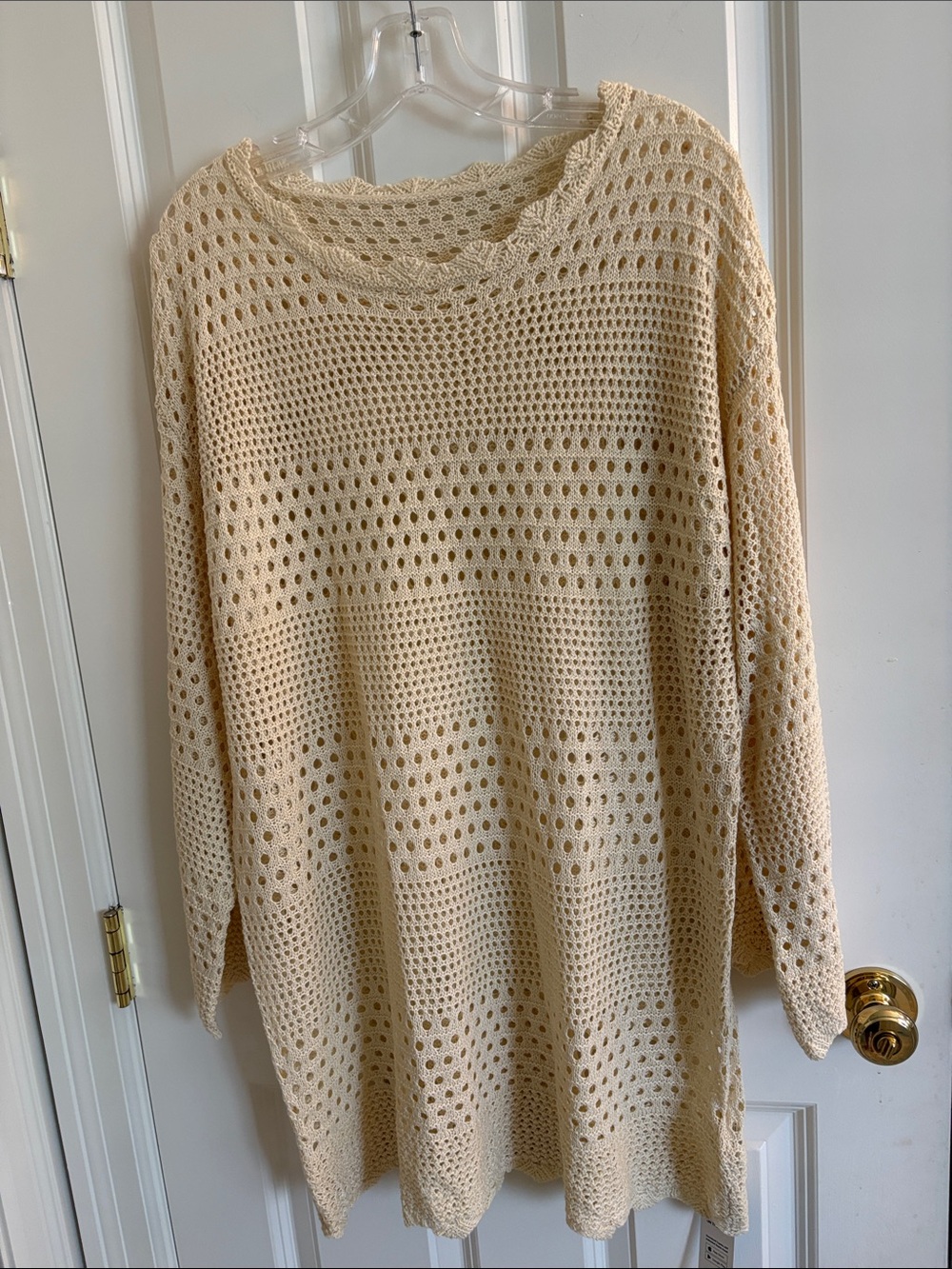 Cupshe Crochet Long  Sleeve Swimsuit Coverup